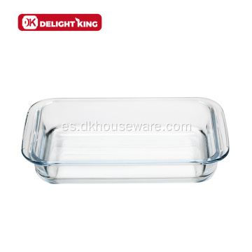 Horno cuadrado rectangular Caja fuerte para hornear vidrio